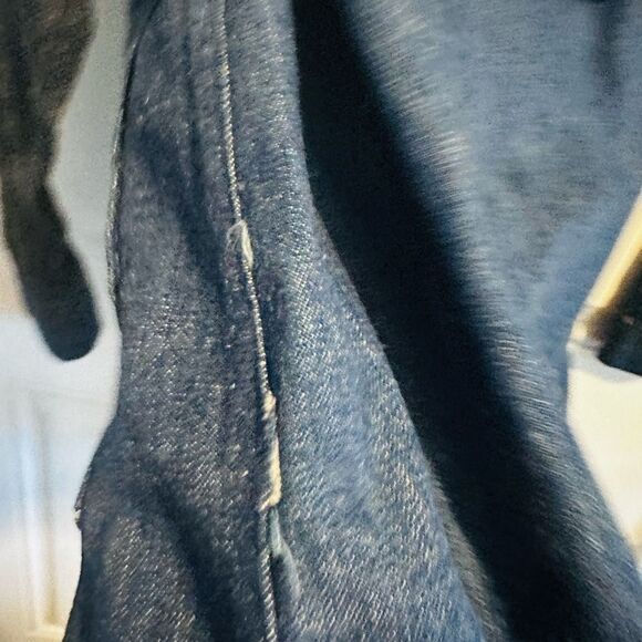 Denim 1970’s Embroidered Jacket Made in Mexico with belt Sz S - Picture 10 of 10